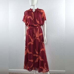 Liz Claiborne Burgundy Maxi Dress